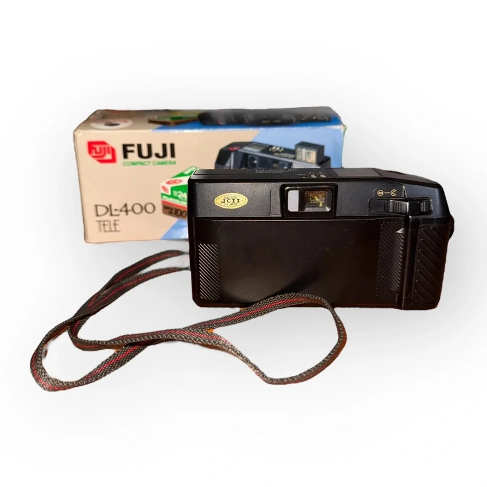 Fuji DL-400 Tele Compact Point & Shoot Dual Lens Auto Focus Camera - Untested